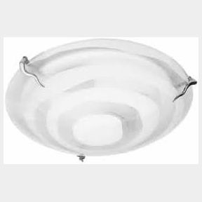 Bright Star - CF3031S E27 Max Opaque Glass Ceiling Fitting with Satin Chrome Skew Clips - M 51746/595 AS B1 (S9)
