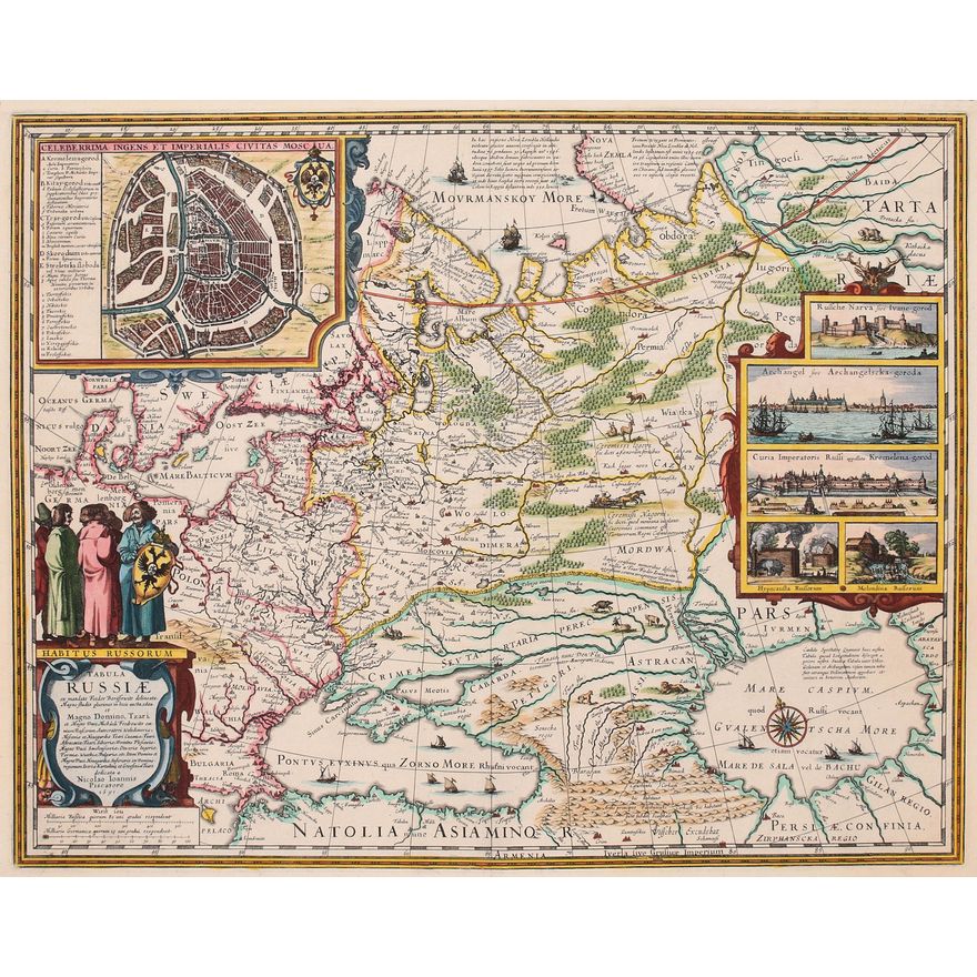 Claes Janszoon Visscher | Tabula Russiae ex mandato Foedor Borissowitz delineate…