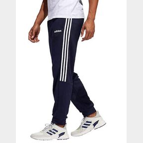 ADIDAS MEN’S NEO FRENCH TERRY 3 STRIPE JOGGER SWEAT PANTS, NAVY SZ MED