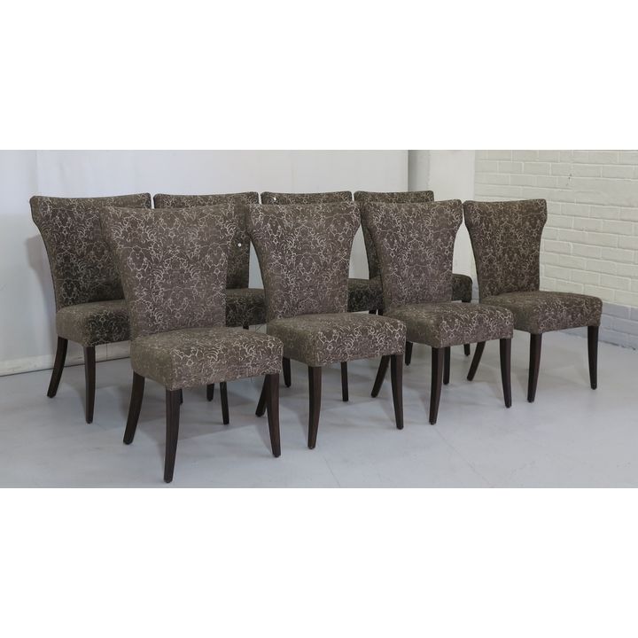 SET OF 8 UPHOLSTERED DINING CHAIRS