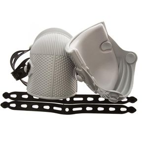 ONE SIZE FITS ALL UNBRANDED WHITE MOLDED ACCORDIAN WORK KNEE PADS