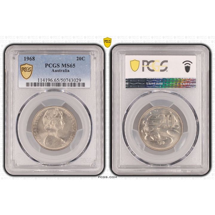 Twenty Cent, 1968, PCGS MS65