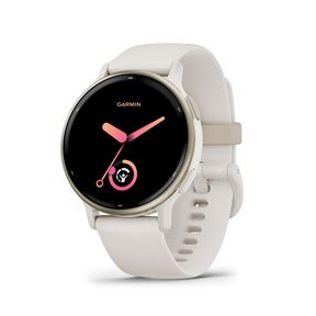 Garmin Vivoactive 5 Cream Gold Aluminium Bezel with Ivory case and Silicone Band |