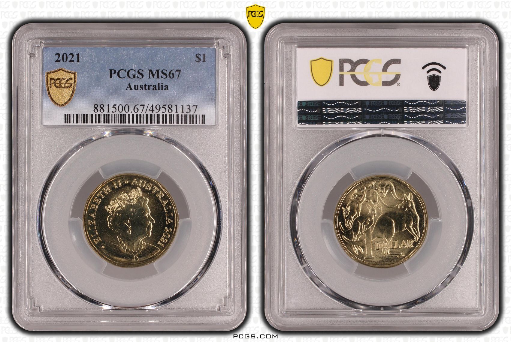 277 · Elizabeth II, One Dollar, 2021, PCGS MS67