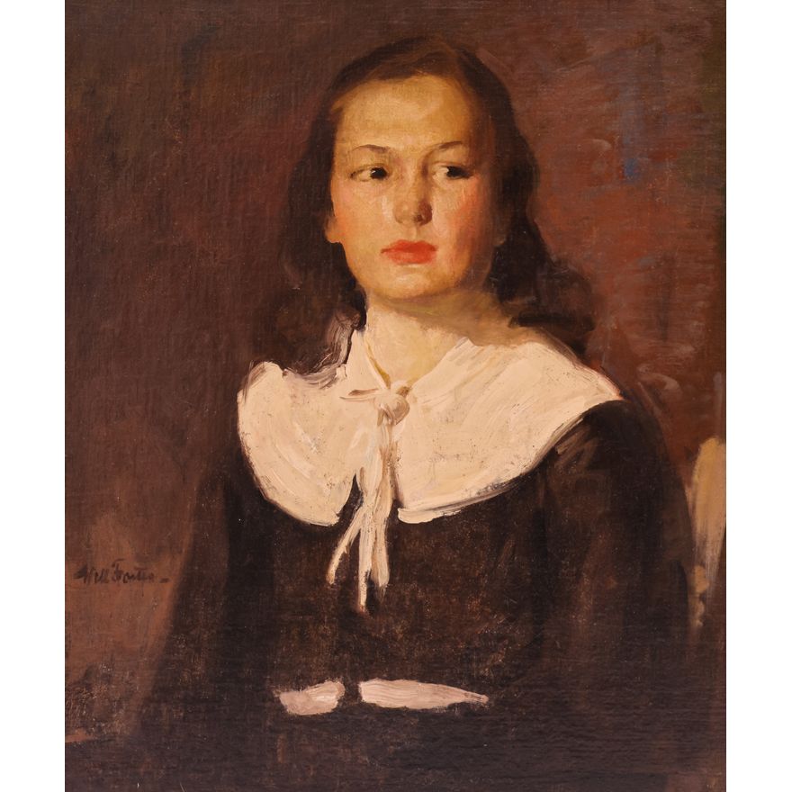 William Frederick Foster ''Portrait of Youth'' Oil