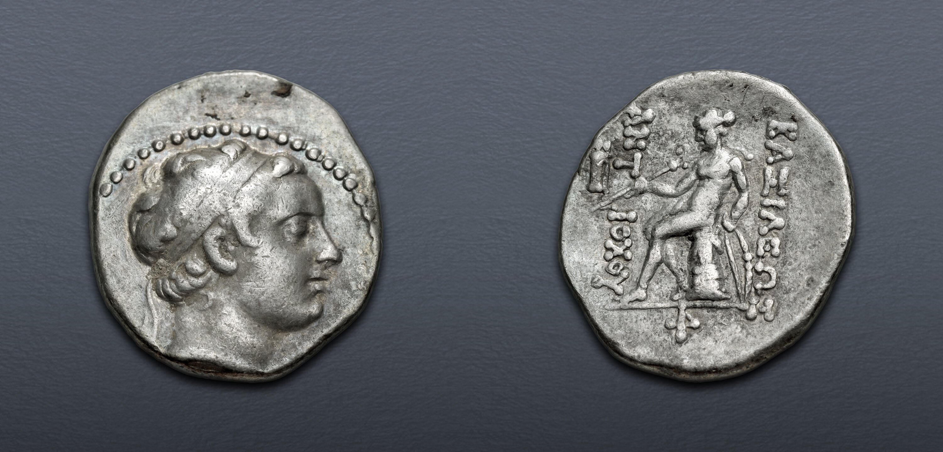 SELEUKID EMPIRE. Antiochos, son of Seleukos IV. 175 BC. AR Drachm (17 ...