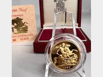 1988 ELIZABETH II PROOF GOLD SOVEREIGN