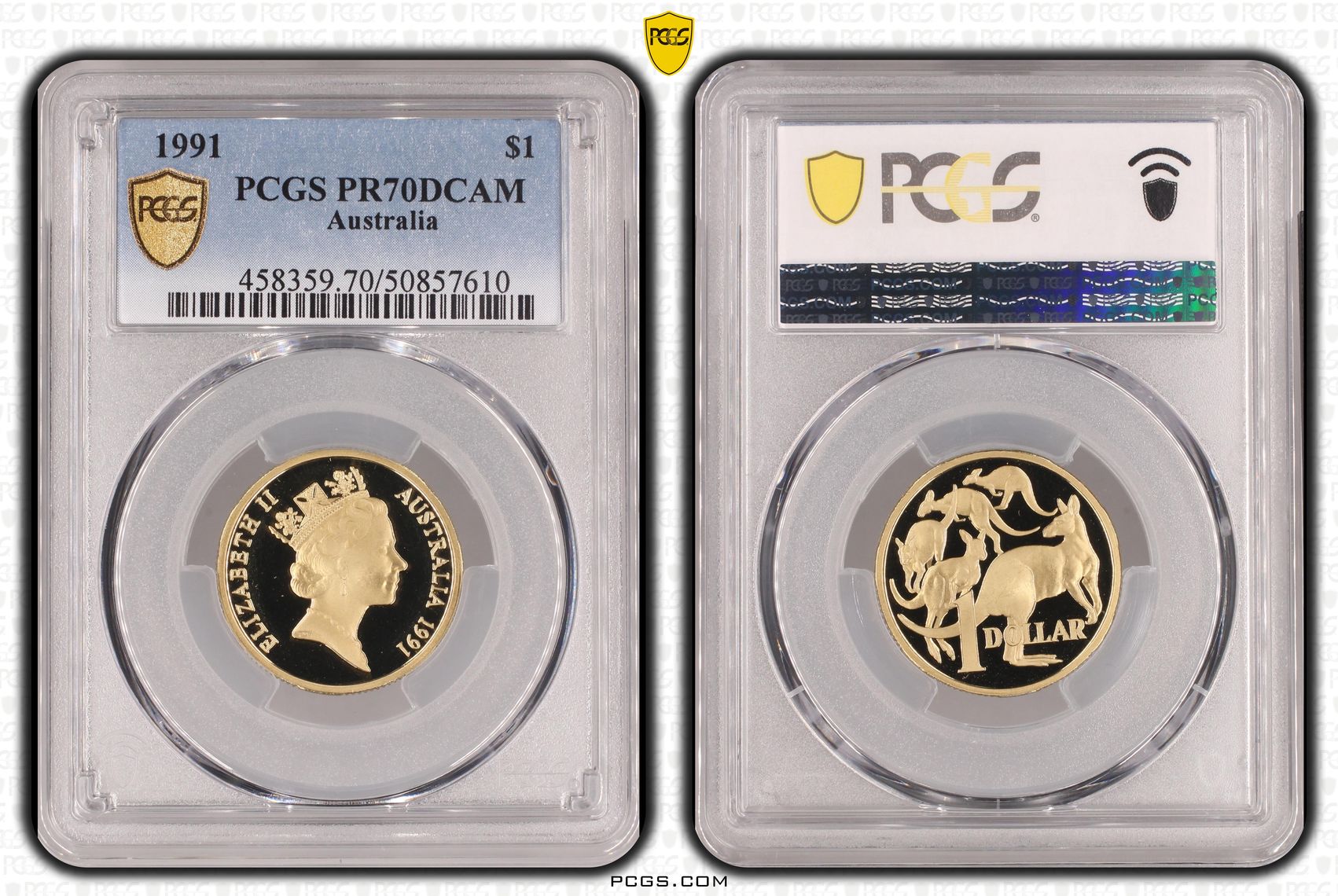 One Dollar, 1991, PCGS PR70DCAM