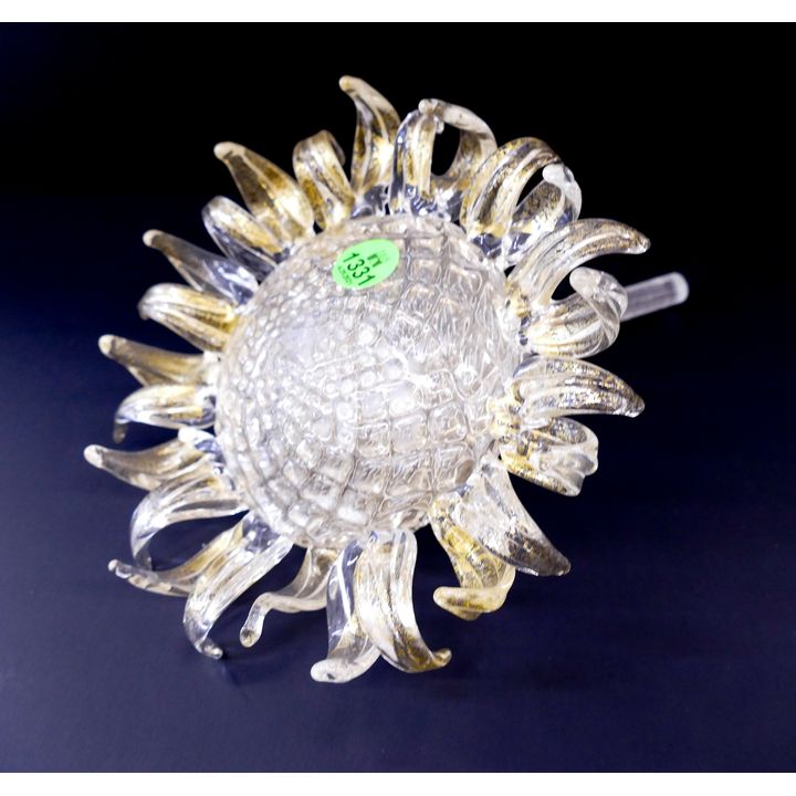 Murano Glass Sunflower Table Model- 4x9''
