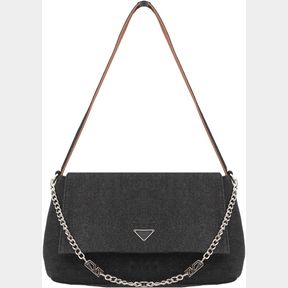 DENIM SHOULDER BAG FOR WOMEN GNSB0000 (BLACK)