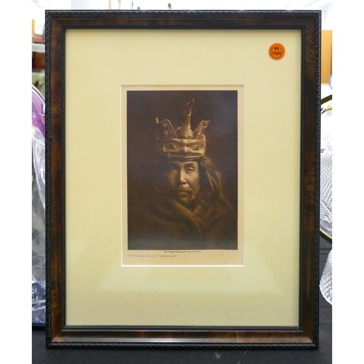 Edward Curtis ''Tluwulaho Mask, Tsawatenok'' Photogravure