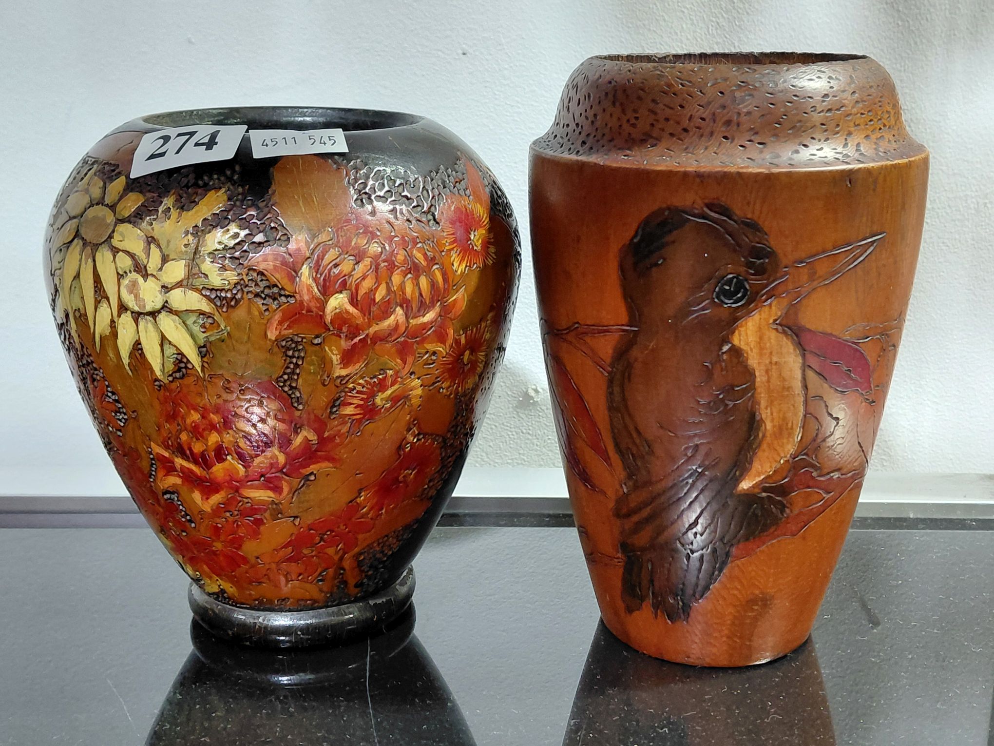 274 · POKERWORK VASES