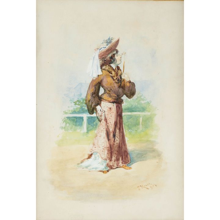 Franciszek Kostrzewski | Dama w kapeluszu, 1902 r.