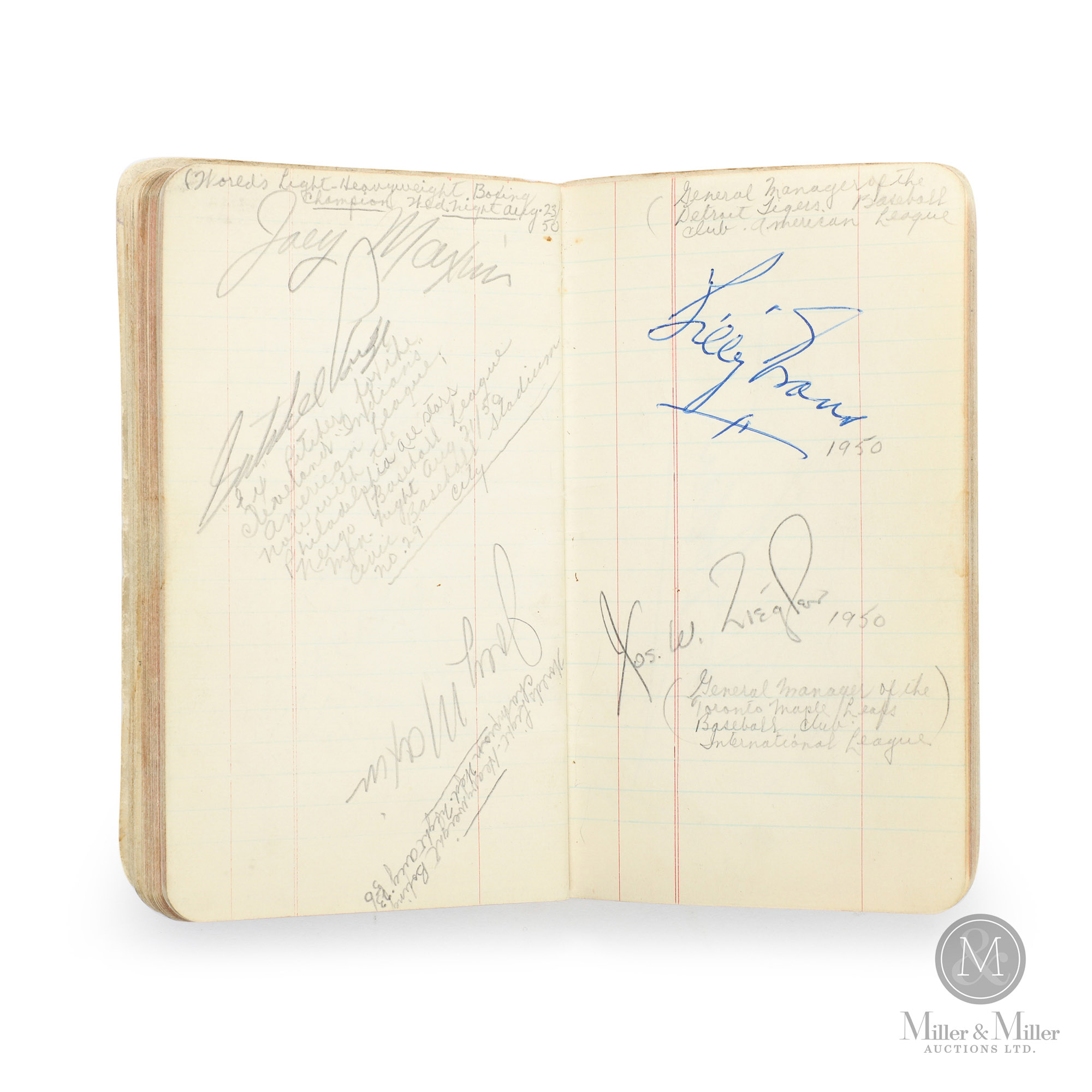 1941-1973 Significant Baseball and Hockey Autograph Book | Miller ...