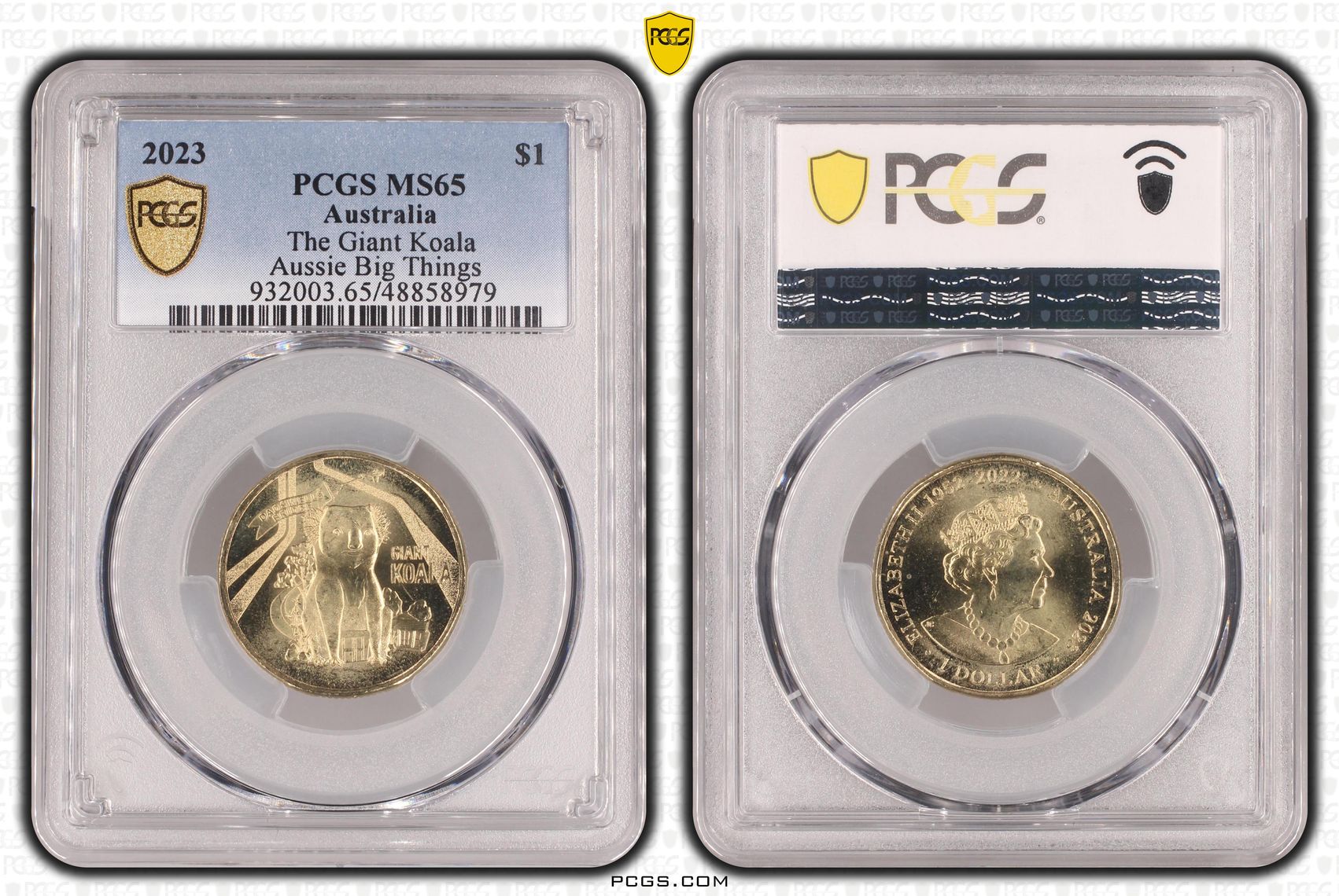The Giant Koala Aussie Big Things, One Dollar, 2023, PCGS MS65