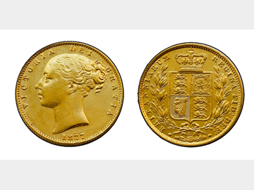 1877 SYDNEY MINT SHIELD SOVEREIGN