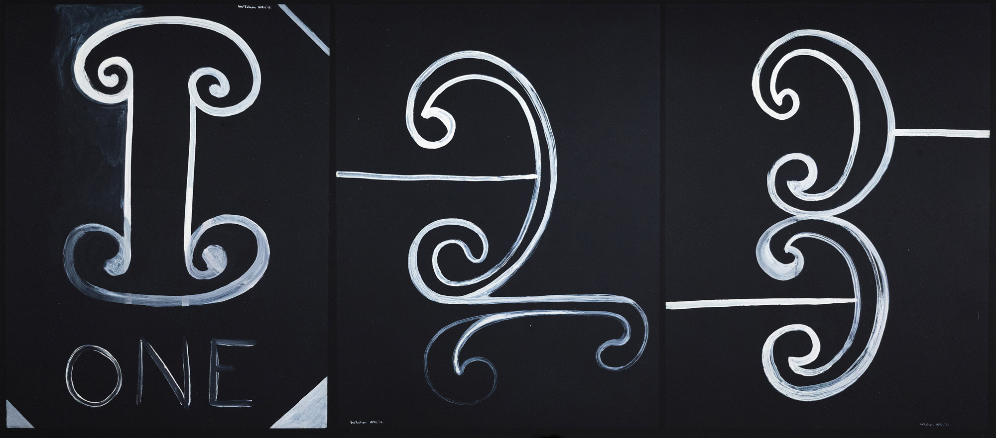 Colin McCahon 'Koru 1, 2, 3 (1965)' — sold at auction in New Zealand for $250