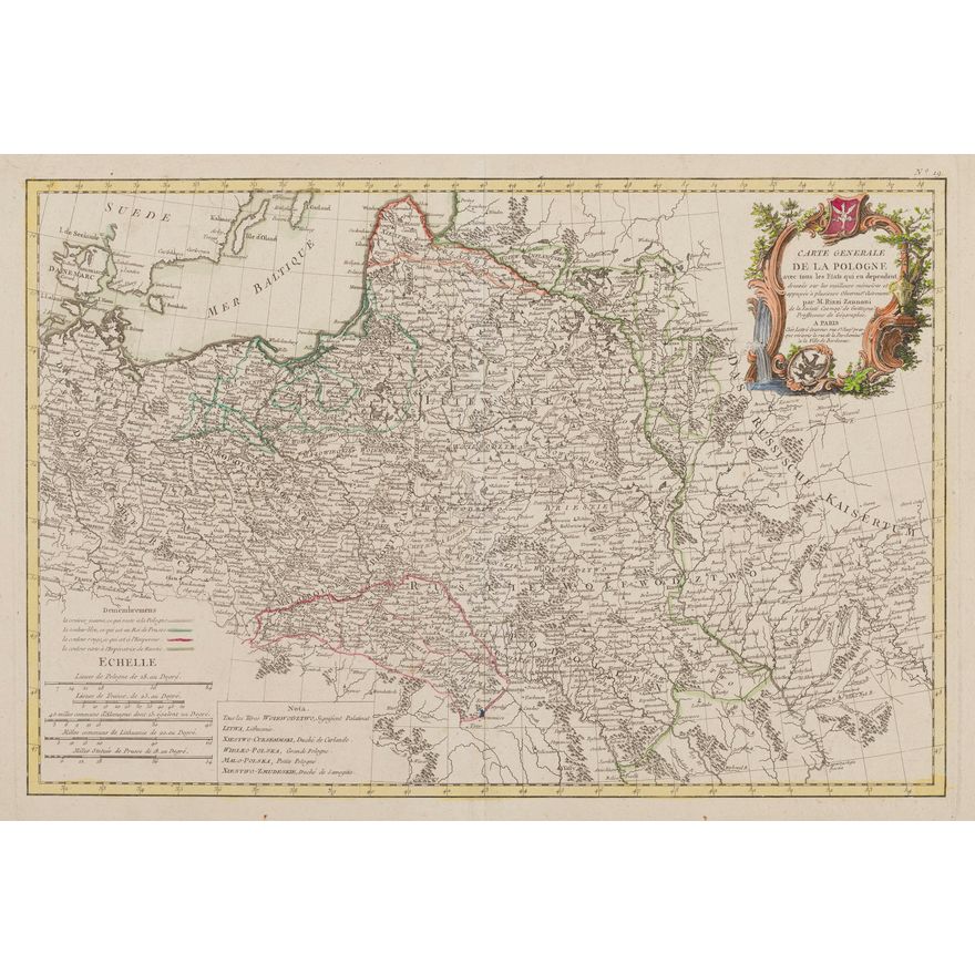 Carte Generale de la Pologne avec tous les Etats…