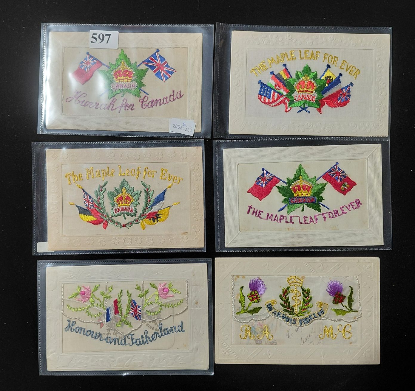 597 · SILK POSTCARDS