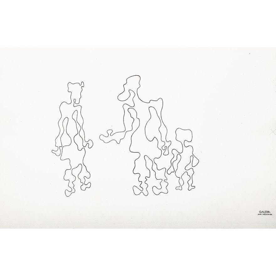 Władysław Strzemiński | Dwie postaci z dzieckiem, z cyklu Białoruś Zachodnia, 1939/1985