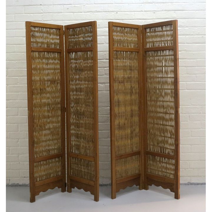 PAIR OF TWO-PANEL FOLDING SCREENS