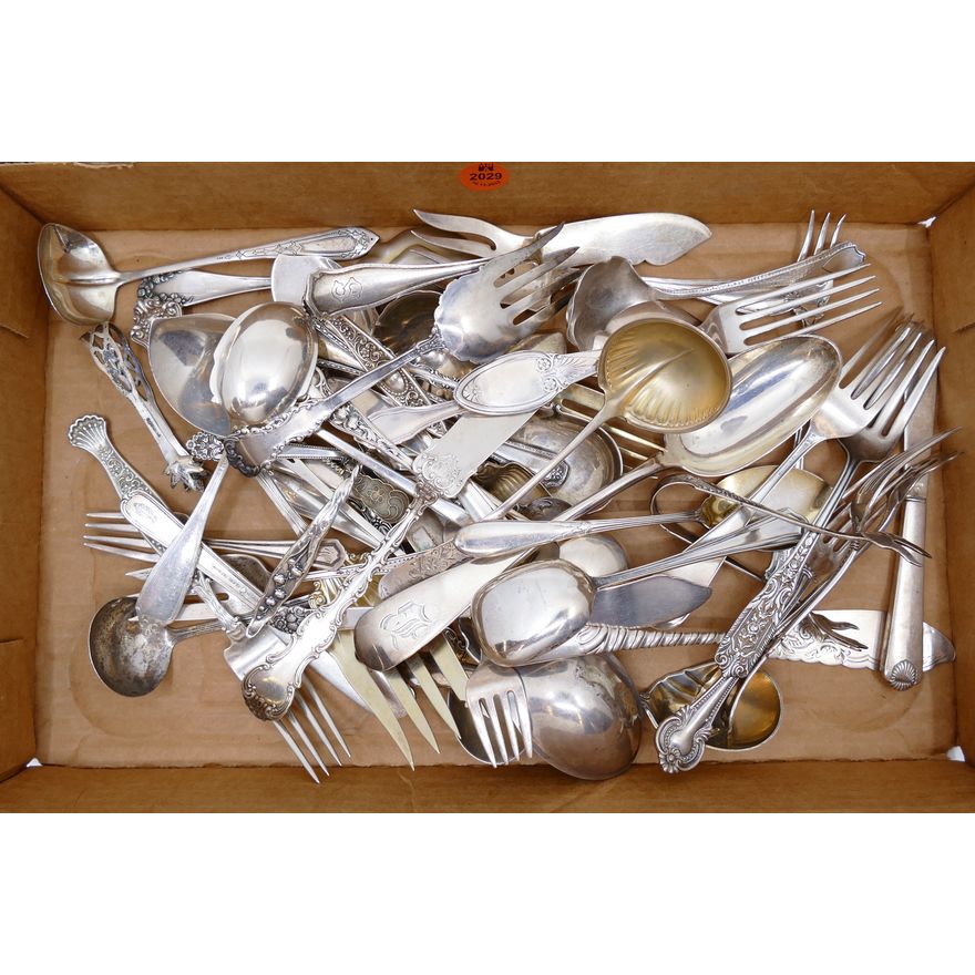 Box Sterling Forks, Ladles, Etc- 1324g TW