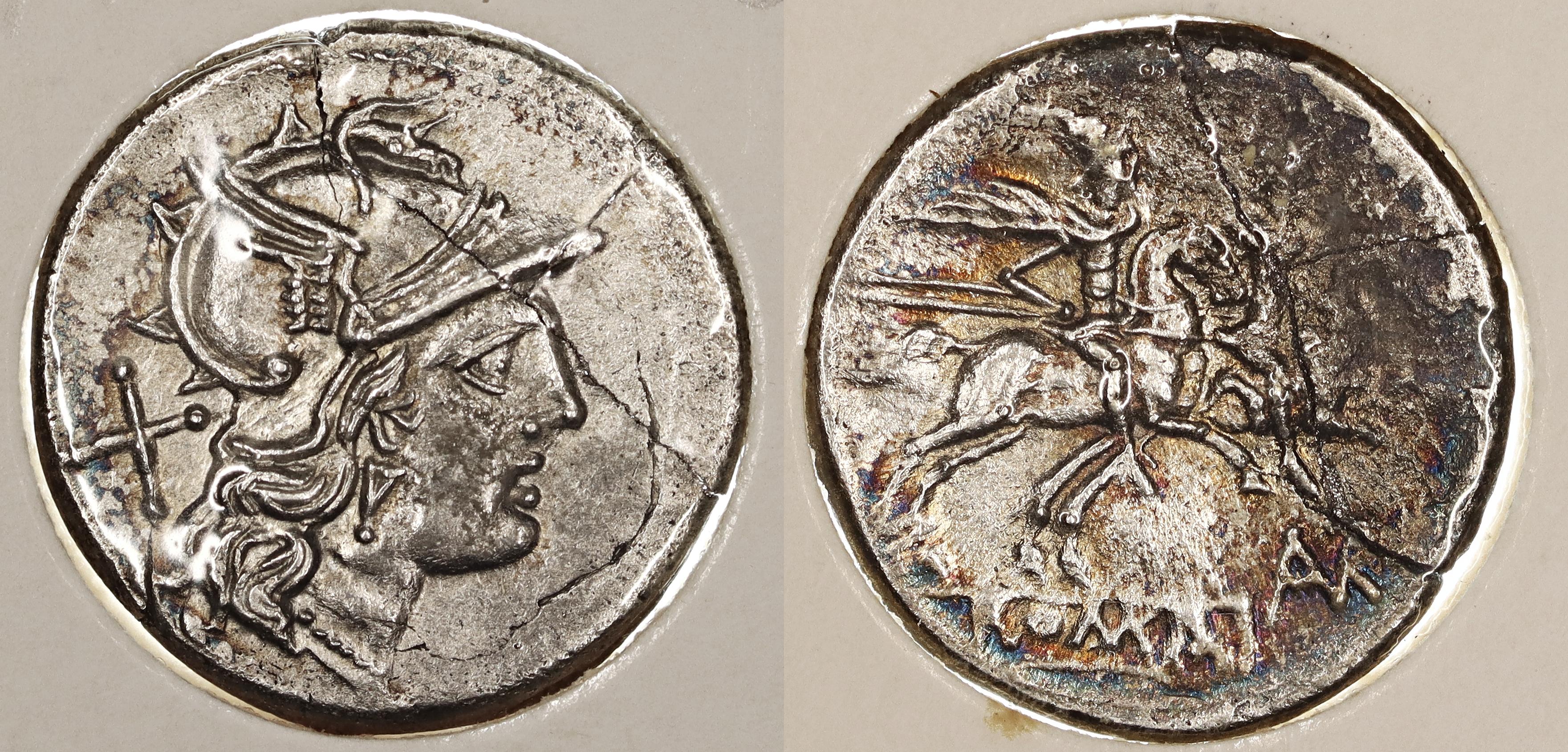 Roman Republic, L. Autronius, Silver Denarius, 189-180 BC, nEF