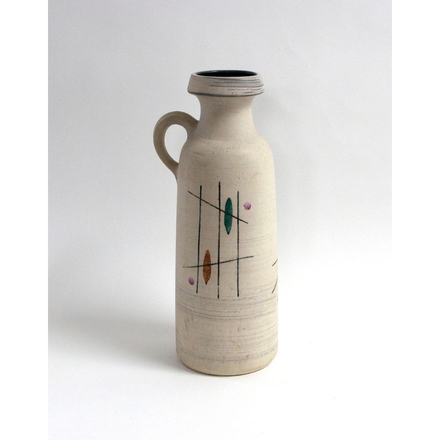 A large West German pottery handled jug