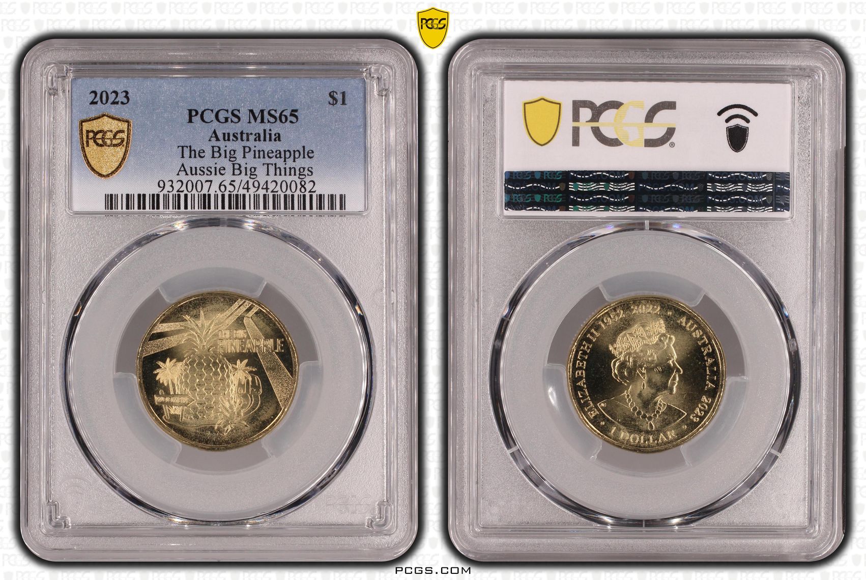 The Big Pineapple Aussie Big Things, One Dollar, 2023, PCGS MS65