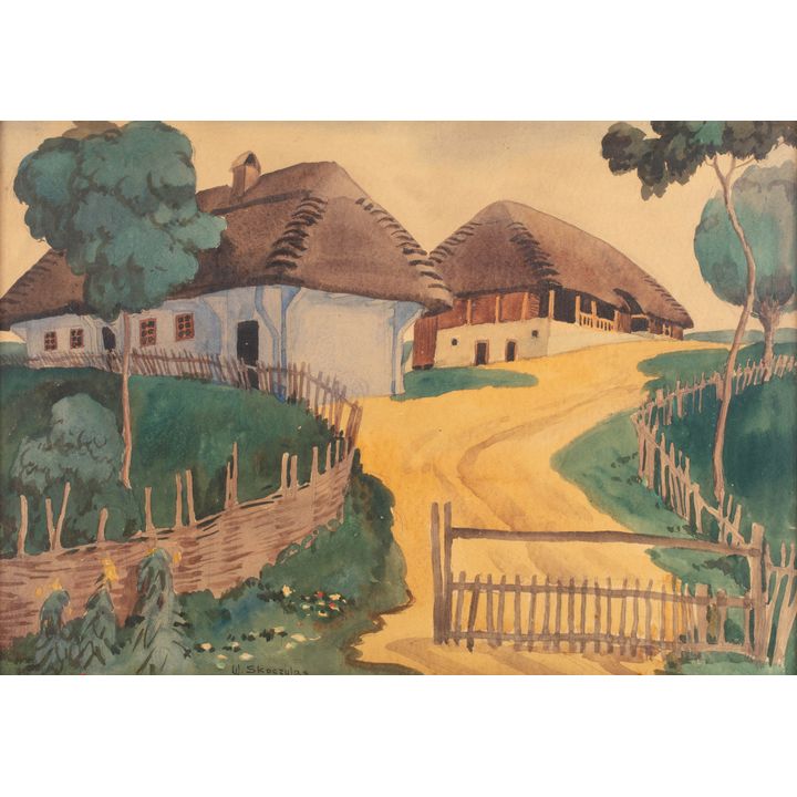 Władysław Skoczylas | Widok na chaty