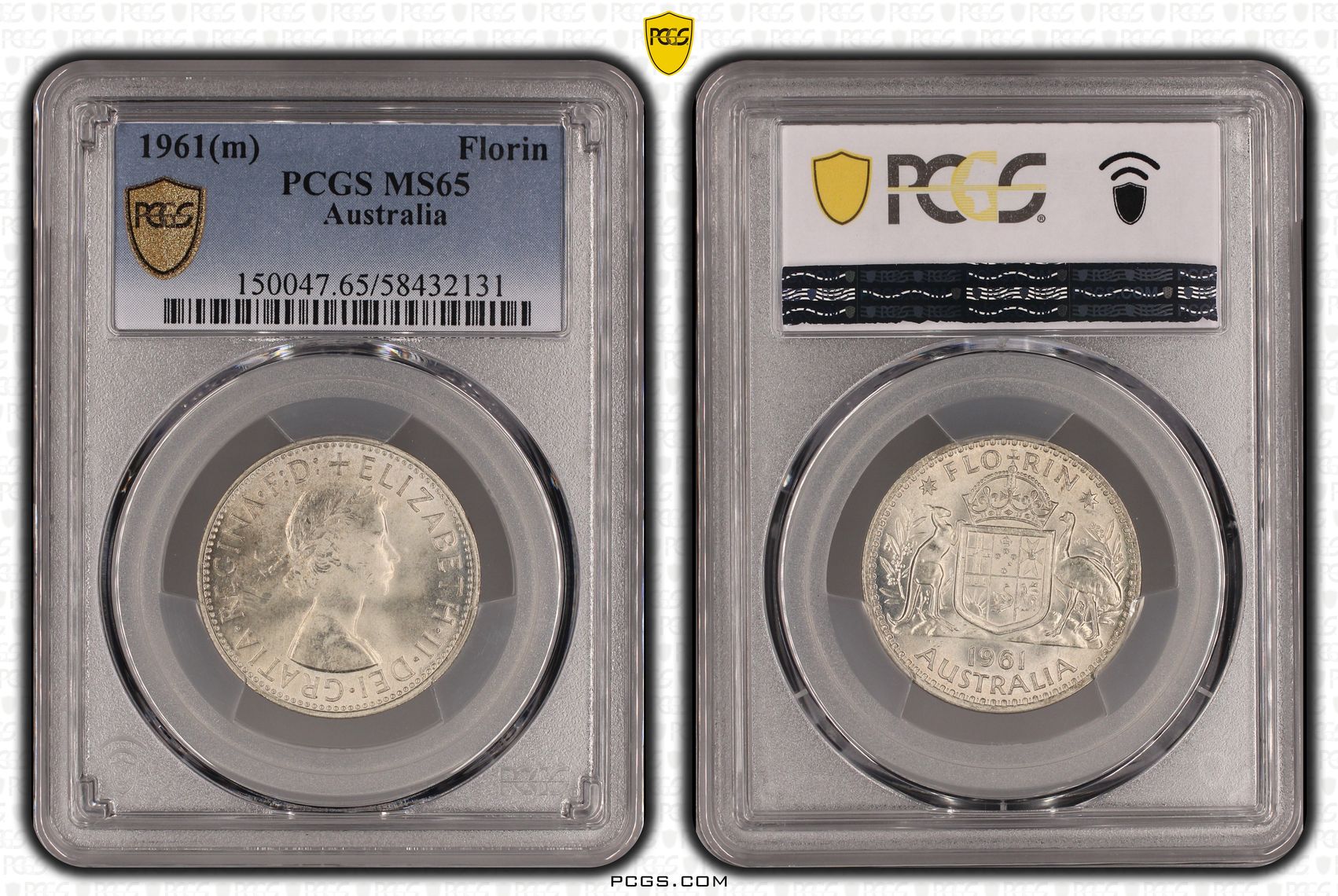324 · Florin, 1961(m), PCGS MS65
