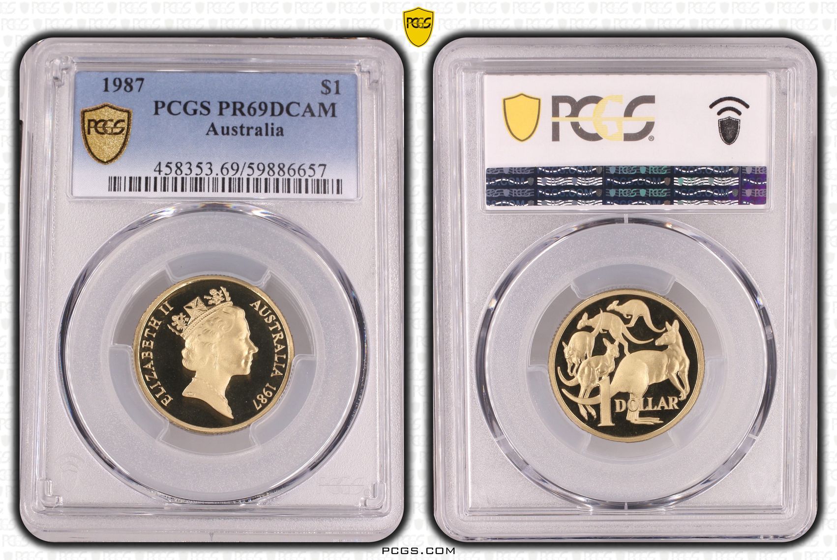 One Dollar, 1987, PCGS PR69DCAM