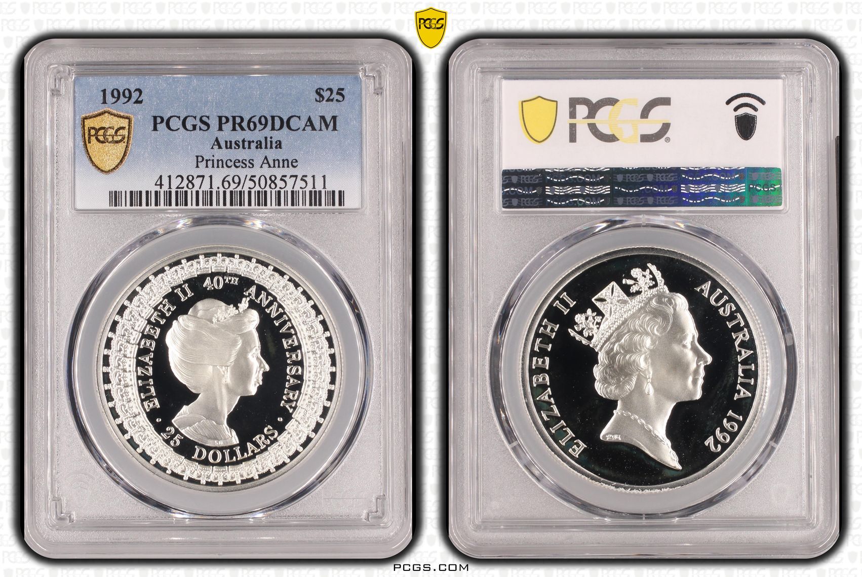 Princess Anne , Twenty Five Dollar, 1992, PCGS PR69DCAM