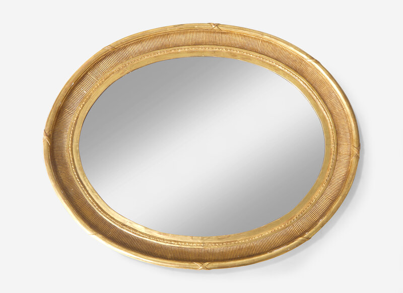 A George III Style Giltwood Oval Mirror