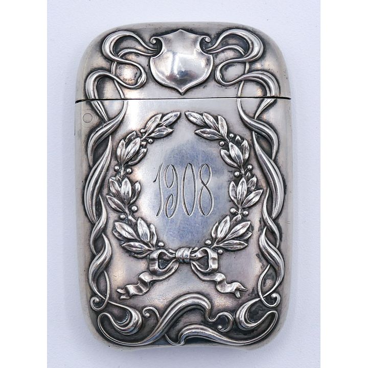 Art Nouveau Sterling Match Safe Vesta 2.5'' - 30 grams
