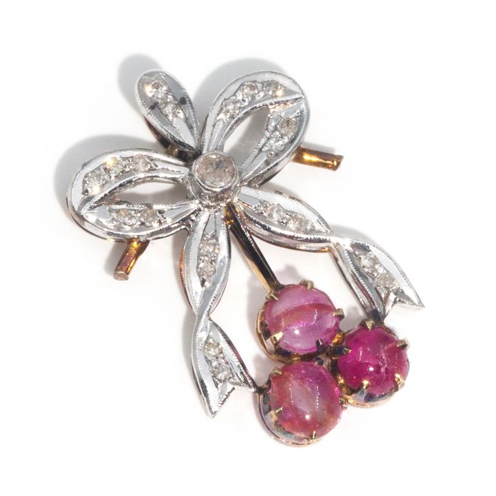 Diamond & Ruby Vintage Pendant , 1950s