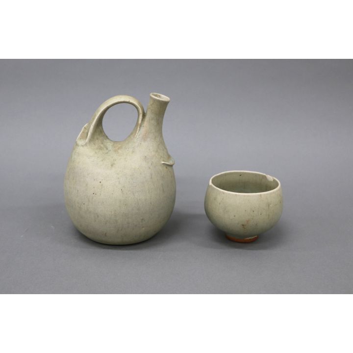 Len Castle - Pale celadon pourer and cup