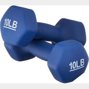 10-POUND, SET OF 2 AMAZON BASICS NEOPRENE HEXAGON WORKOUT DUMBBELL HAND WEIGHT