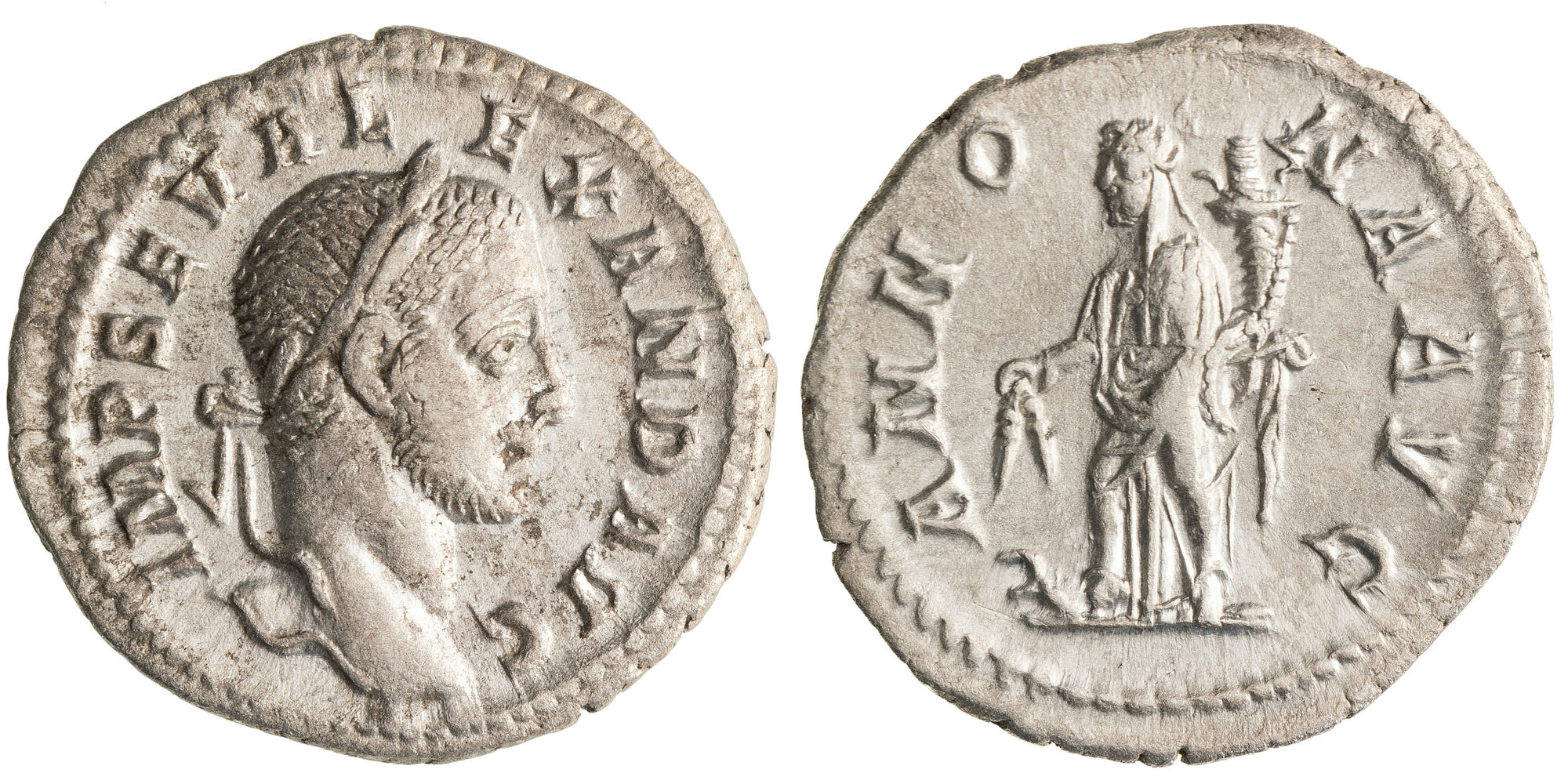 Severus Alexander, Denarius, 228 AD, aEF