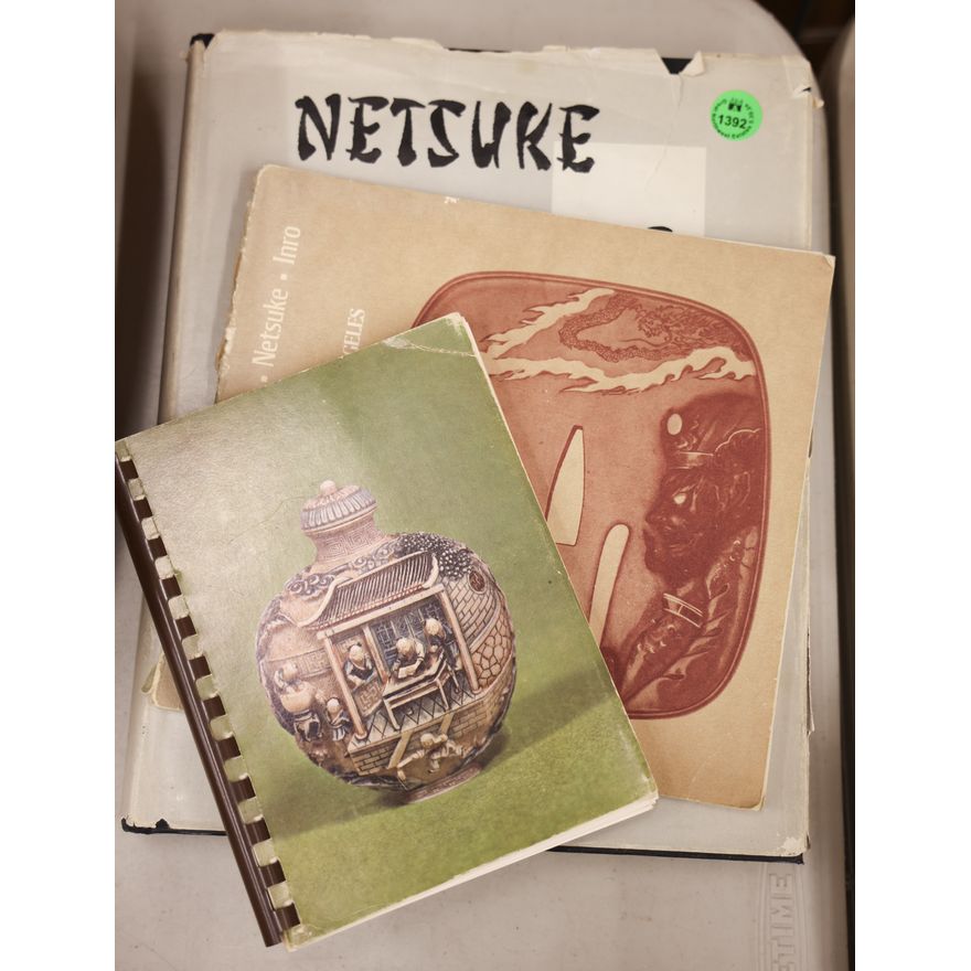 3pc Vintage Netsuke and Japanese Art Books