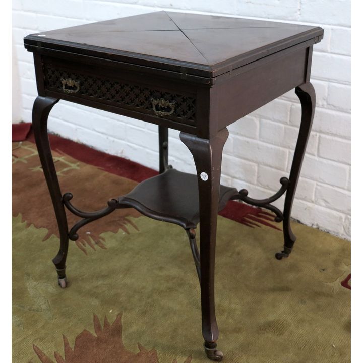 EBONIZED ENVELOPE CARD TABLE