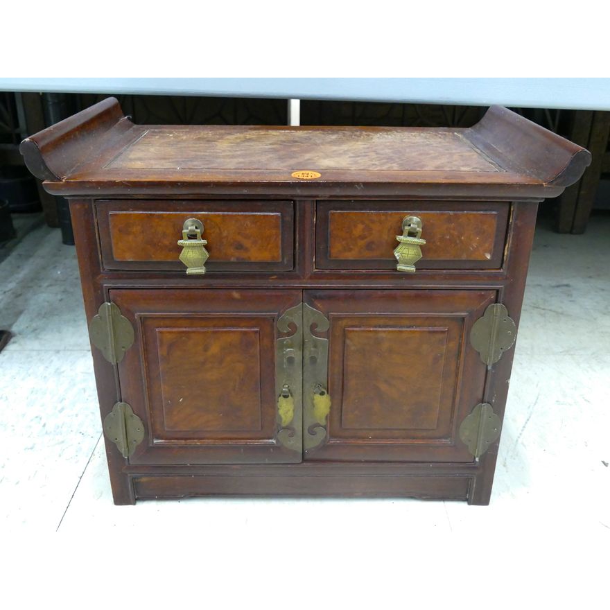 Old Chinese Rosewood Altar Jewelry Box 11''x14''