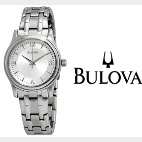 NEW Bulova Silver-tone Dial Stainless Steel Quartz Ladies Watch 96L005
