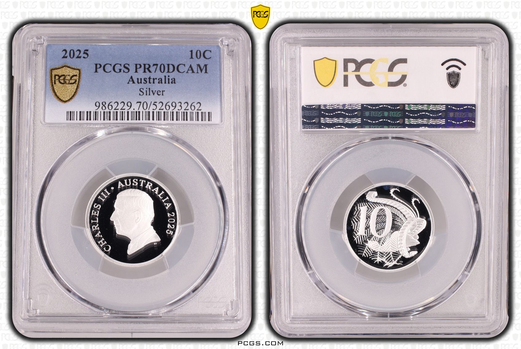 Silver, POP 10/0, Ten Cent, 2025, PCGS PR70DCAM