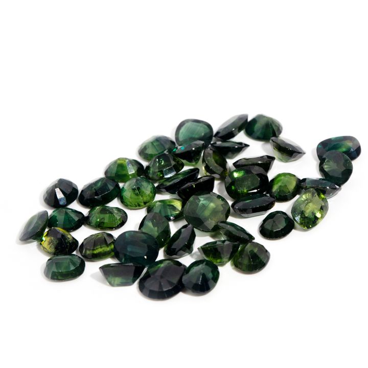 59.25 Carats of Green and Teal Sapphires