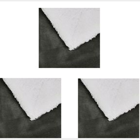 ***(3) MICRO MINK SHERPA THROW GRAY & WHITE 920GW ***