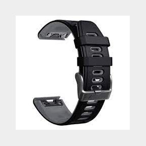 Killerdeals 26mm Quick Fit Garmin Fenix 5X Silicone Strap - Black Grey --51466/3114 B3 (S2)C