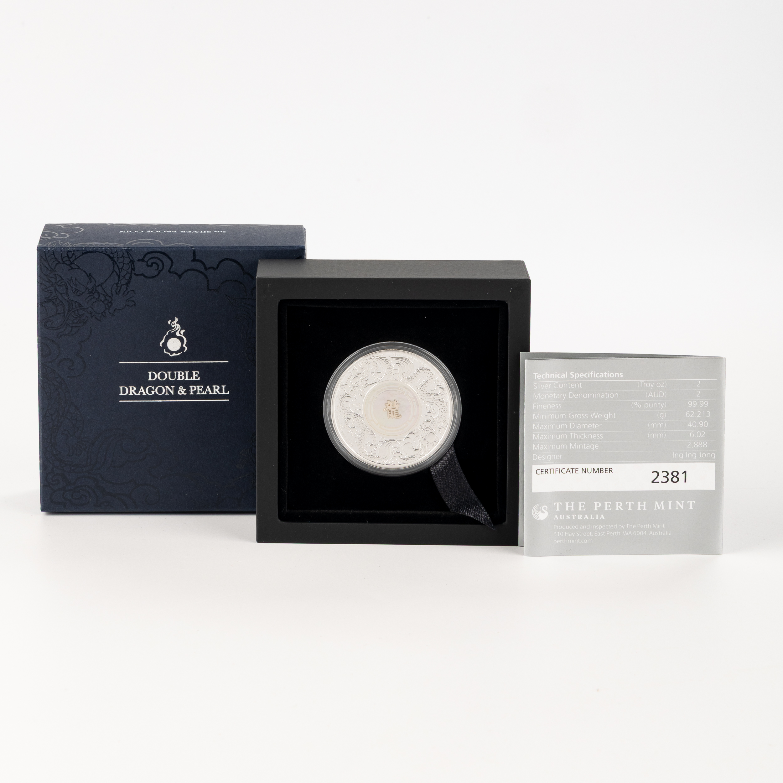 Charles III, Perth Mint - Double Dragon & Pearl, Two Dollars, 2024, FDC