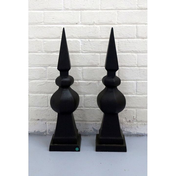 PAIR OF PAINTED WOOD PLINTHS