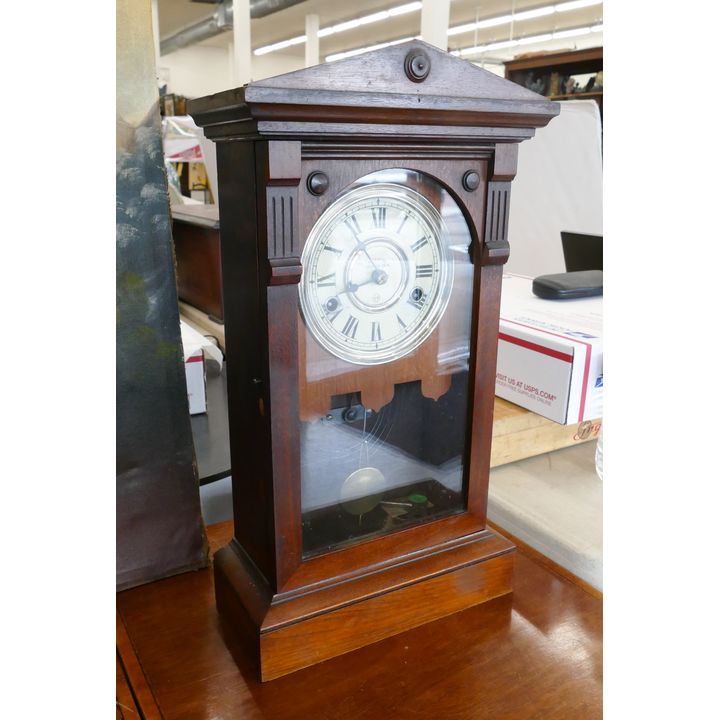 Antique Thomas Clock Company Kitchen Clock- 17x9''